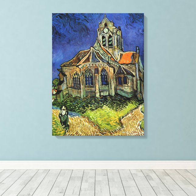 Kirche von Auvers-sur-Oise von Vincent van Gogh Leinwanddruck (Insitu (Holzboden))