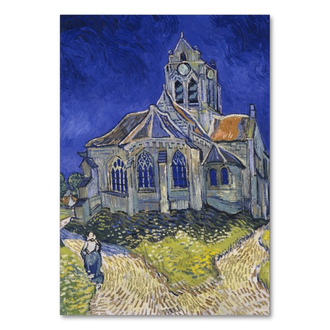 Kirche von Auvers-sur-Oise von Vincent Van Gogh Tischnummer (Vorderseite)