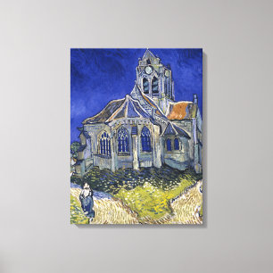 Kirche von Auvers von Van Gogh Gemälde Art Leinwanddruck