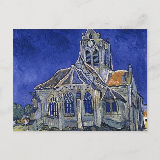 Kirche von Auvers von Van Gogh Gemälde Art Postkarte (Vorderseite)