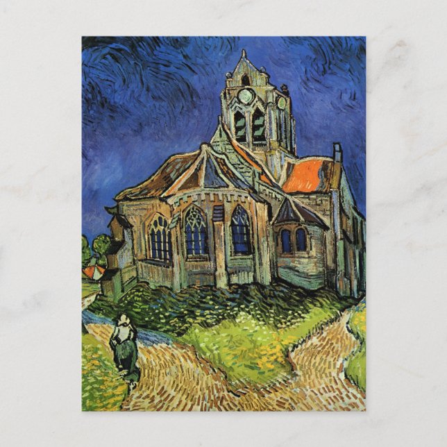 Kirche von Auvers von Vincent van Gogh Wedding Ankündigungspostkarte (Vorderseite)