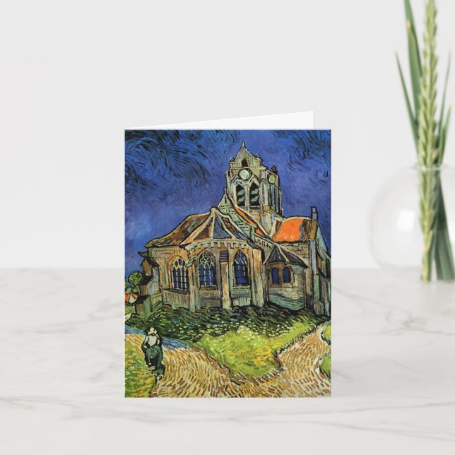 Kirche von Auvers von Vincent van Gogh Wedding Dankeskarte (Vorderseite)