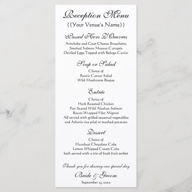 Kirche von Auvers von Vincent van Gogh Wedding Menükarte (Vorderseite)