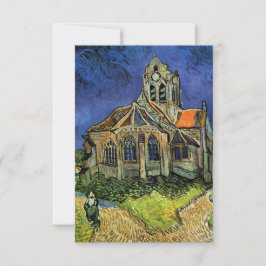 Kirche von Auvers von Vincent van Gogh Wedding RSVP Karte