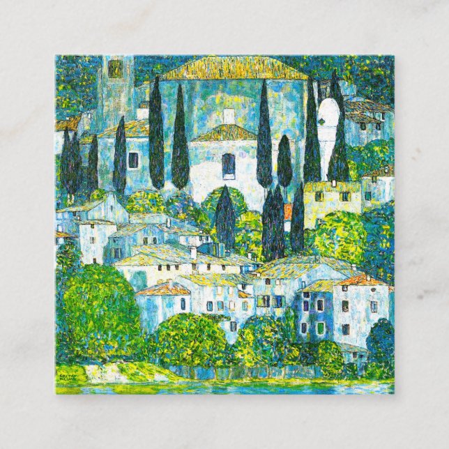 Kirche von Cassone Gustav Klimt Begleitkarte (Vorderseite)