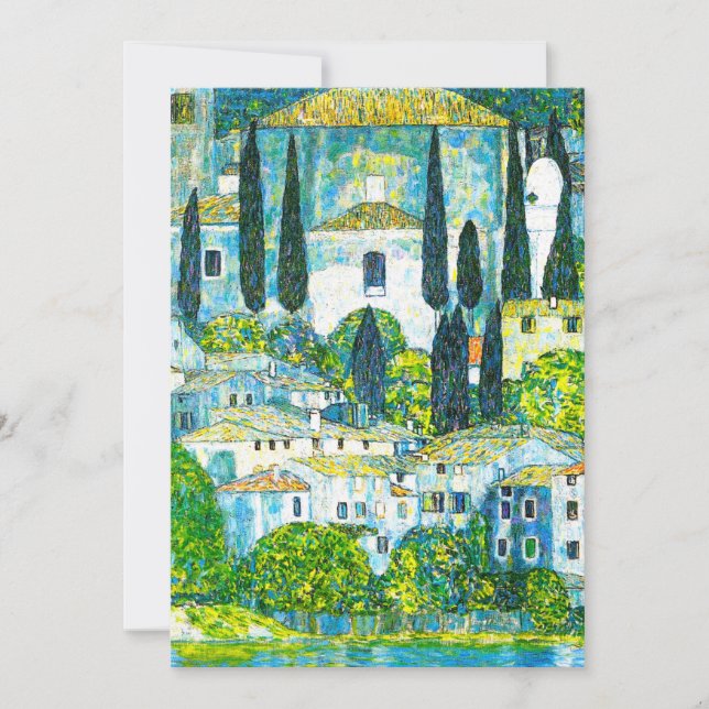 Kirche von Cassone Gustav Klimt Einladung (Vorderseite)