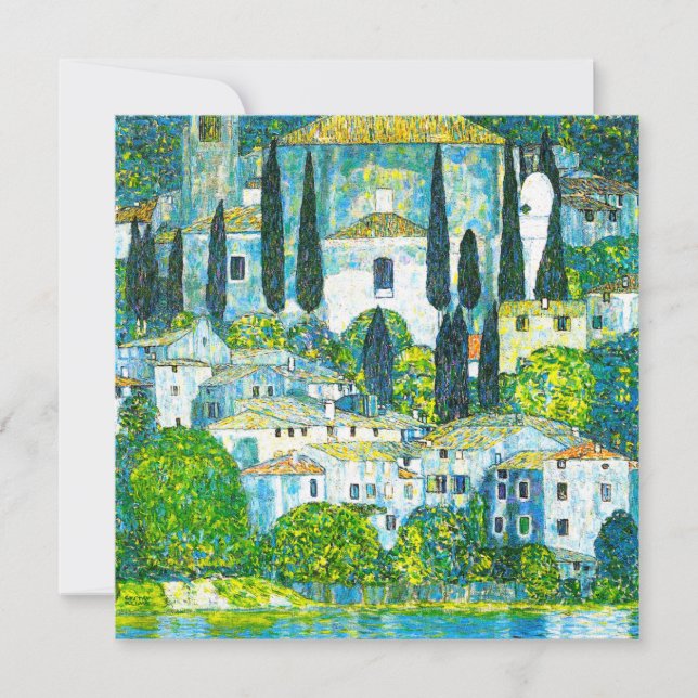Kirche von Cassone Gustav Klimt Einladung (Vorderseite)