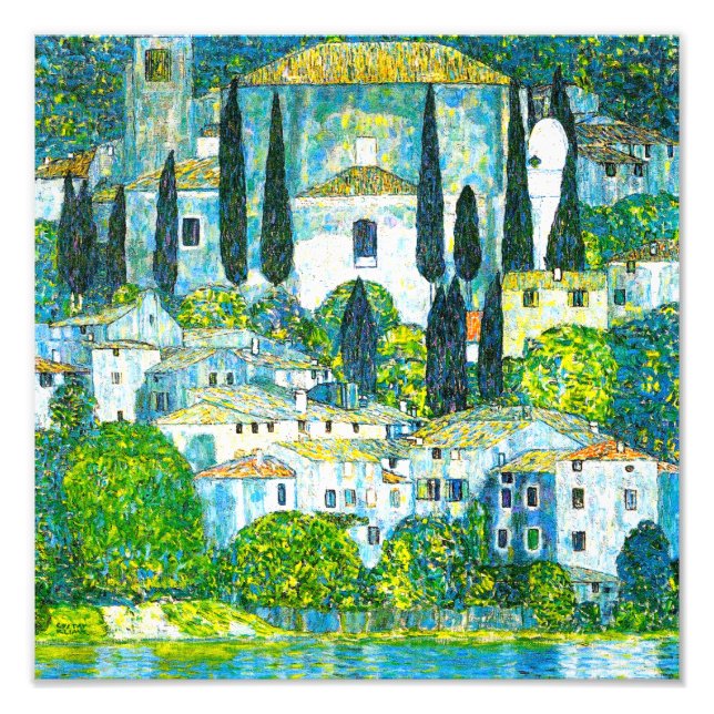 Kirche von Cassone Gustav Klimt Fotodruck (Vorne)