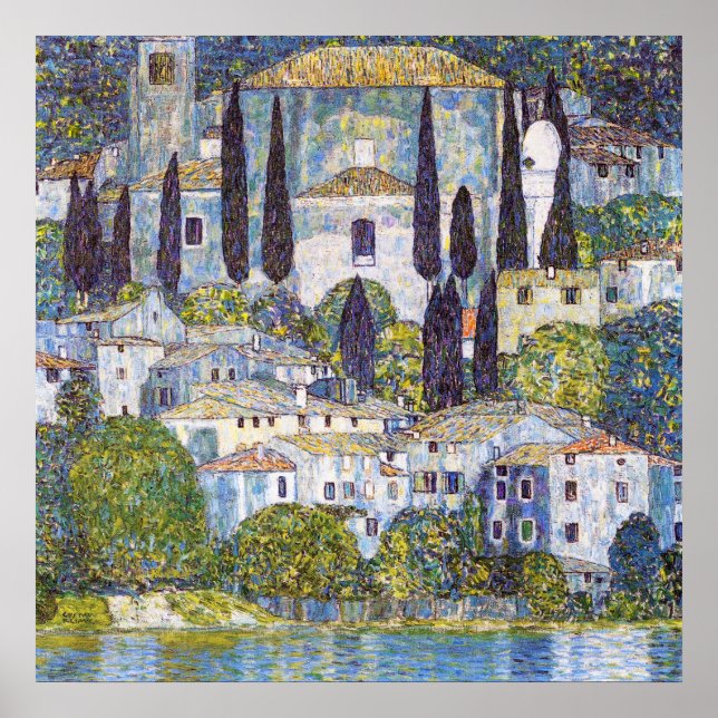 Kirche von Cassone, Gustav Klimt Poster (Vorne)