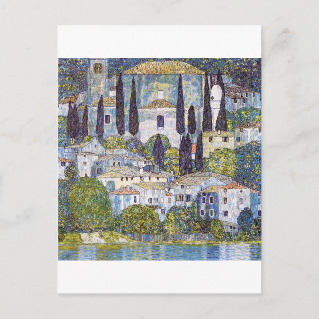 Kirche von Cassone, Gustav Klimt Postkarte (Vorderseite)