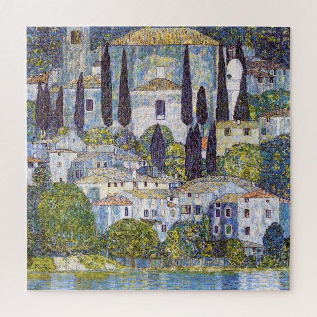Kirche von Cassone, Gustav Klimt Puzzle (Vertikal)