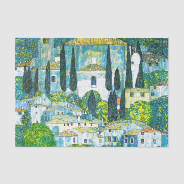 Kirche von Cassone Gustav Klimt Seidenpapier (Vorderseite)