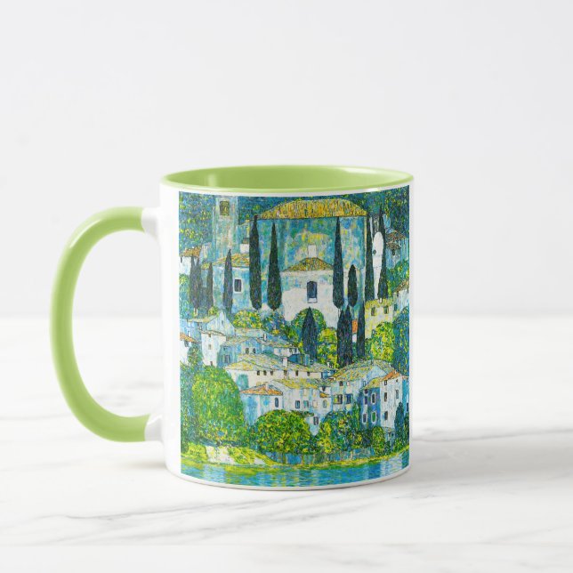 Kirche von Cassone Gustav Klimt Tasse (Links)