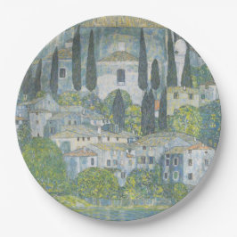 Kirche von Cassone (Italienische Landschaft) Vinta Pappteller