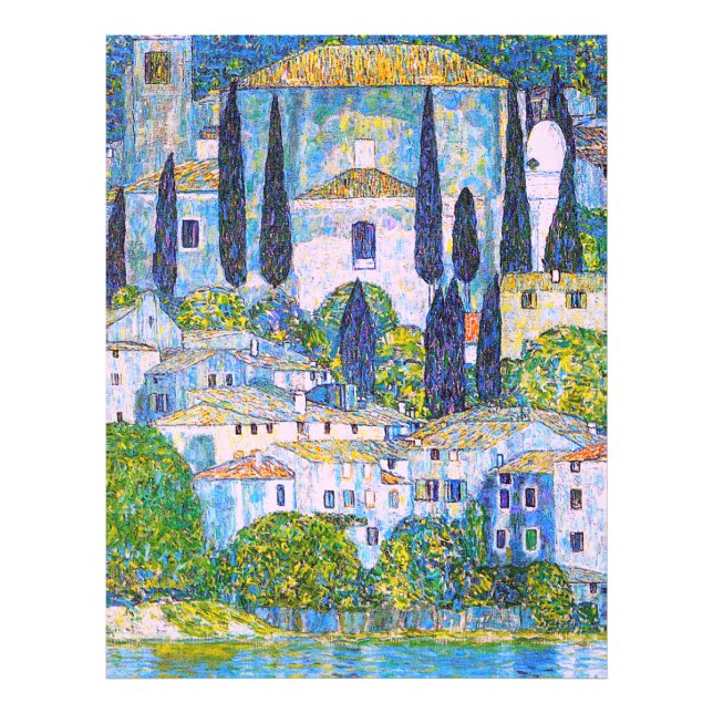 Kirche von Gustav Klimt in Cassone Fotodruck (Vorne)
