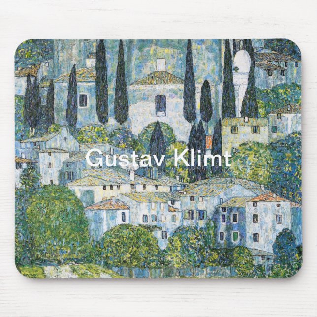 Kirche von Gustav Klimt in Cassone Mousepad (Vorne)