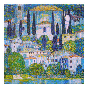 Kirche von Gustav Klimt in Cassone Poster