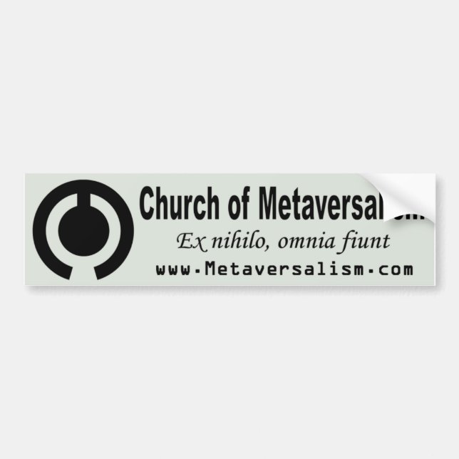 Kirche von Metaversalism Autoaufkleber (Vorne)