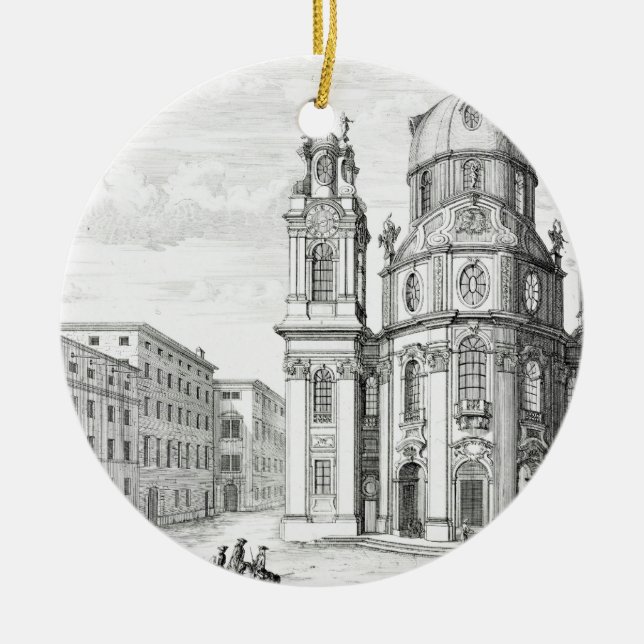 Kirche von Notre Dame, Salzburg, Österreich, von Keramikornament (Vorne)