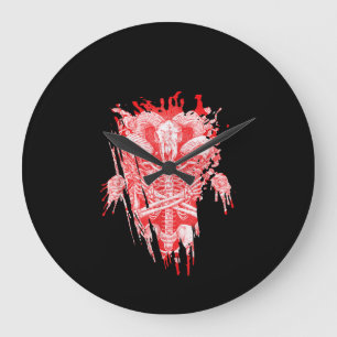 Kirche von Satan Geschenk Alles Hageziege Satanic  Große Wanduhr