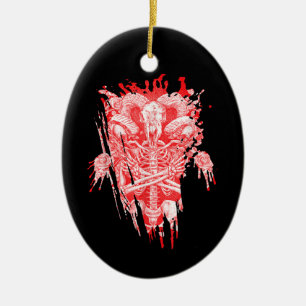 Kirche von Satan Geschenk Alles Hageziege Satanic Keramik Ornament