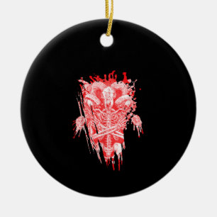 Kirche von Satan Geschenk Alles Hageziege Satanic  Keramik Ornament