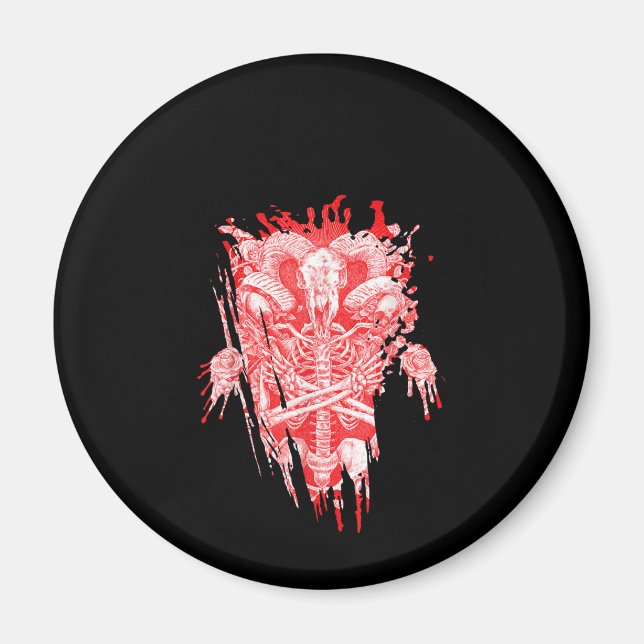 Kirche von Satan Geschenk Alles Hageziege Satanic  Magnet (Vorne)