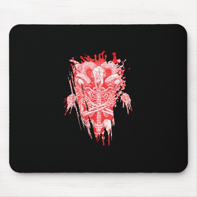 Kirche von Satan Geschenk Alles Hageziege Satanic  Mousepad (Vorne)