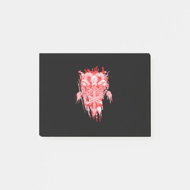 Kirche von Satan Geschenk Alles Hageziege Satanic  Post-it Klebezettel (Vorderseite)