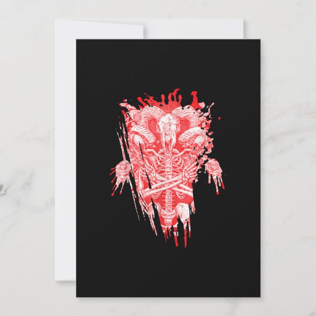 Kirche von Satan Geschenk Alles Hageziege Satanic  Save The Date (Vorderseite)