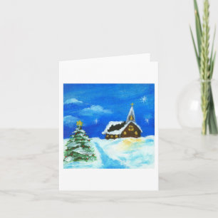 Kirche Weihnachten Baum Landschaft Kunst, Dichtung