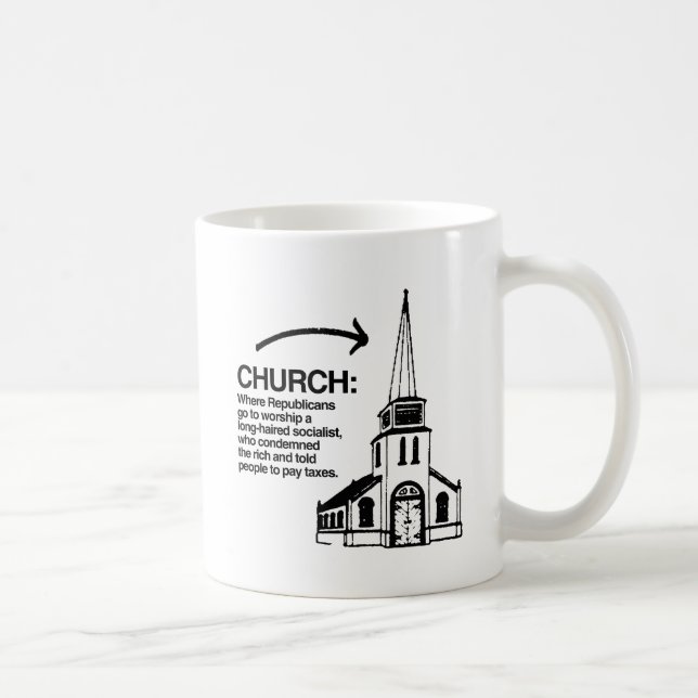 KIRCHE - WO REPUBLIKANER GEHEN ANZUBETEN KAFFEETASSE (Rechts)