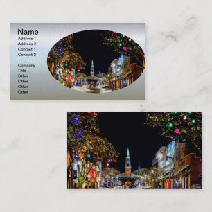 Kirche zu Weihnachten dekoriert Visitenkarte