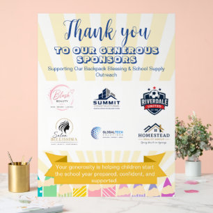 Kirche Zurück zur Schule Sponsor Appreciation Acrylschild