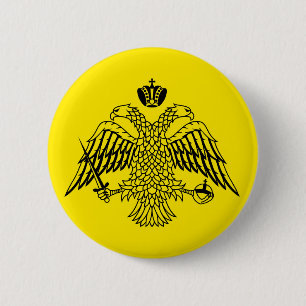 Kircheflagge Mount Athos religiös Button