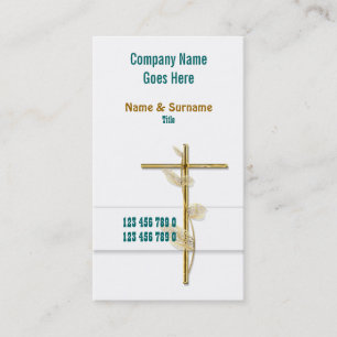Kirchen-Christus-Religionskreuzgold Visitenkarte