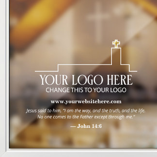 Kirchen-Logo-Website & Benutzerdefiniertes Bibelzi Fensteraufkleber