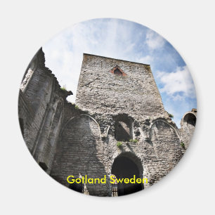 Kirchen-Ruinen in Visby Schweden, Gotland Schweden Magnet