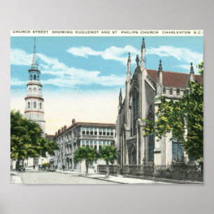 Kirchen-St., Charleston, South Carolina Poster