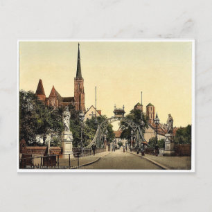 Kirchenbrücke, Breslau, Schlesien, Deutschland (d. Postkarte