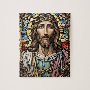 Kirchenbuntglas Jesus Puzzle