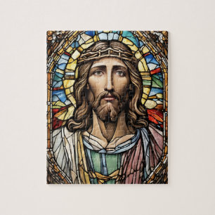 Kirchenbuntglas Jesus Puzzle