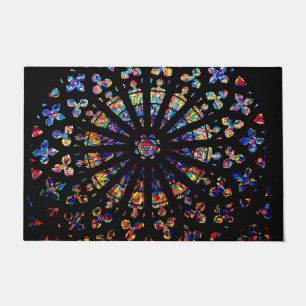 Kirchenfarbene Glasfenster Fußmatte