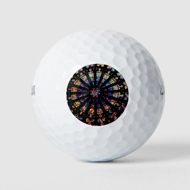 Kirchenfarbene Glasfenster Golfball (Vorderseite)