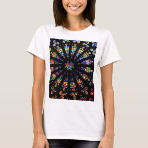 Kirchenfarbene Glasfenster T-Shirt