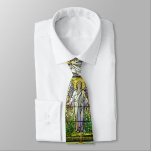 Kirchenfenster aus Buntglas mit Auferstehungsengel Krawatte