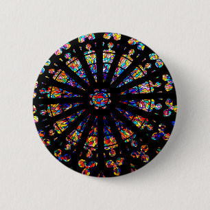 Kirchenfenster Buntglasfarben Button