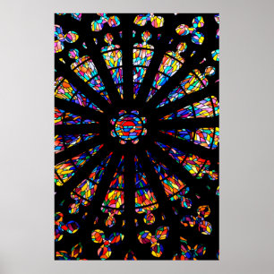 Kirchenfenster Buntglasfarben Poster