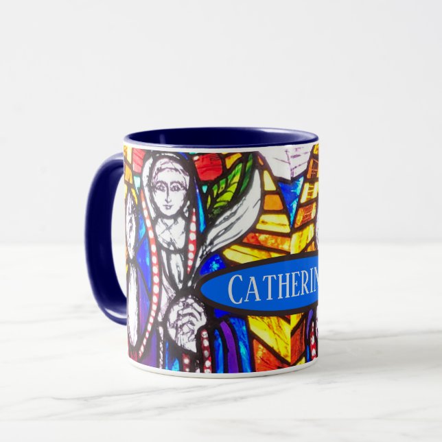 Kirchenfenster Gestaltete Glaskonstruktion Tasse (Vorderseite Links)