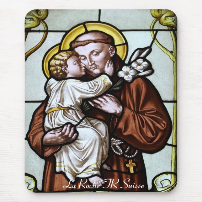 Kirchenfenster La Roche FR Suisse Mousepad (Vorne)